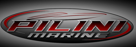 The logo of the brand Pilini Marine in red